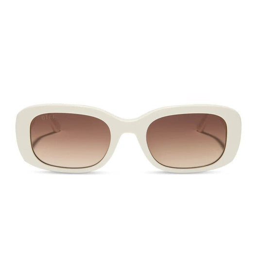 Italy Sunglasses - Ivory + Brown Gradient