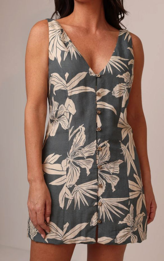 Molly Mini Dress - Bloomy Seas