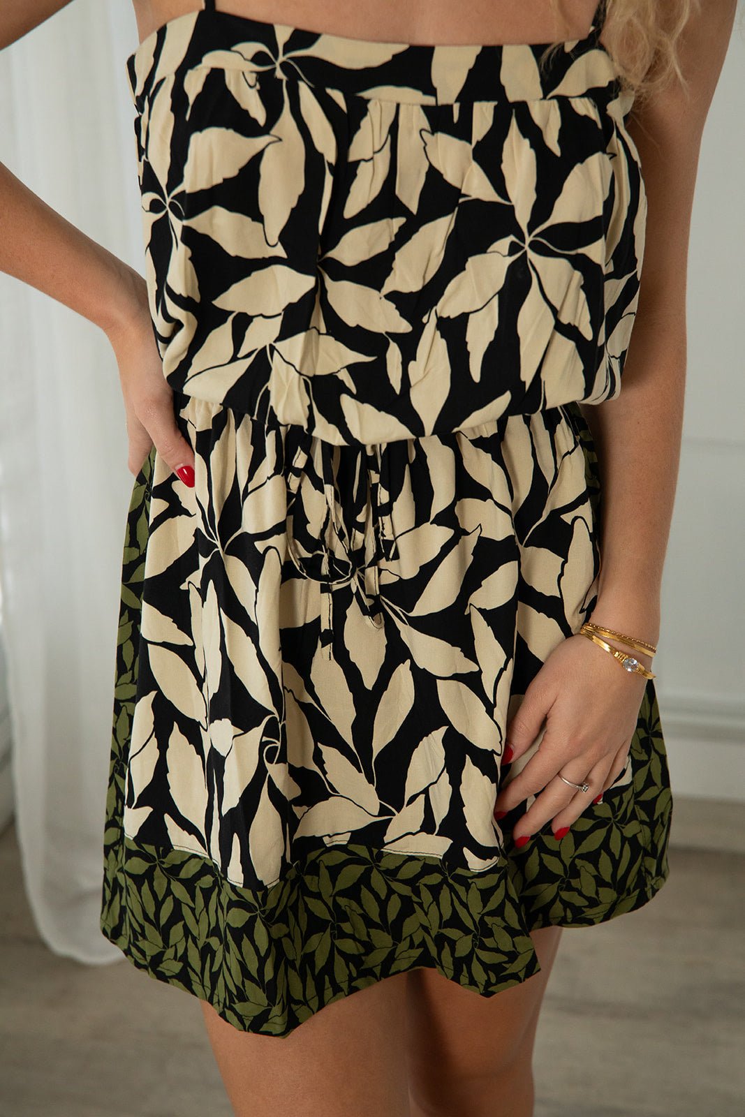 Orlina Tank Dress - Laleen/Petaline Black