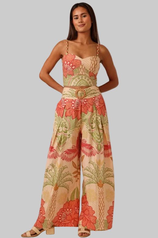 San Jose Pant - Stitchwork Hibiscus
