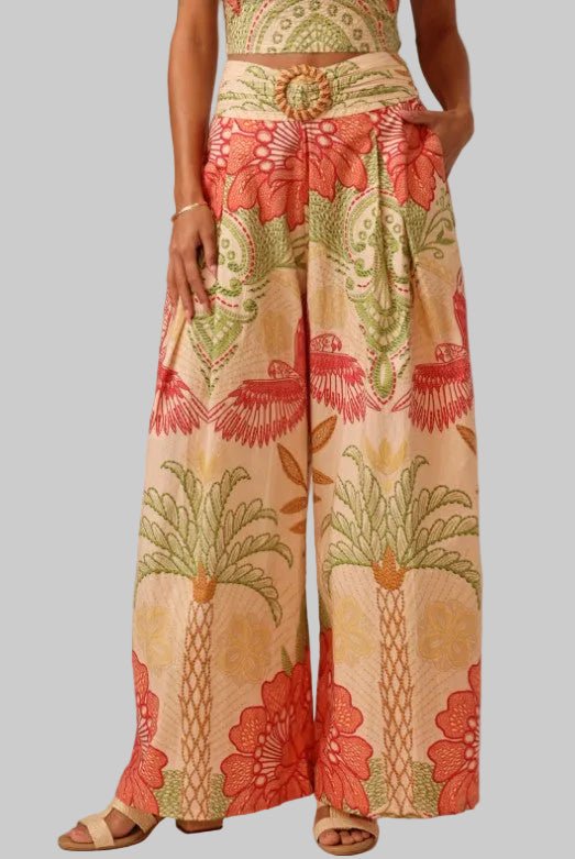 San Jose Pant - Stitchwork Hibiscus