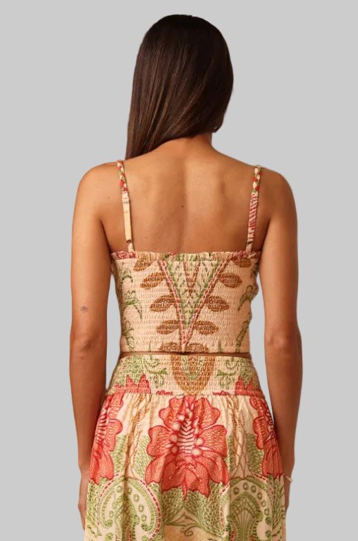Skylar Tank - Stitchwork Hibiscus